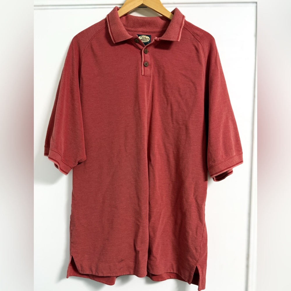 Tommy Bahama Cotton Pique Polo Shirt Men’s XL Red Short Sleeve